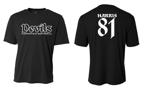Devils Fast Pitch Shirt (Dri-Fit) (Custom Name & Number)