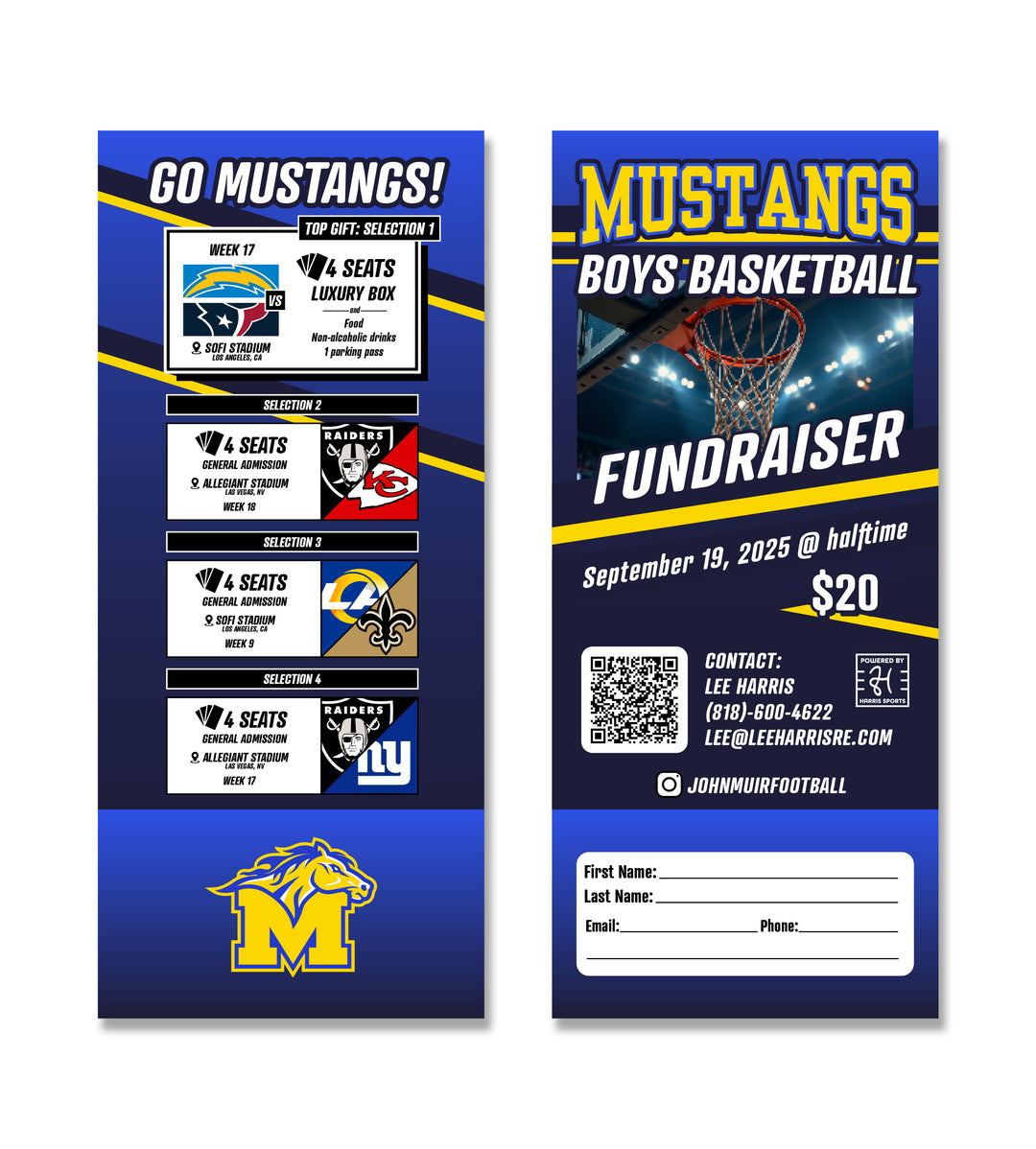 Mustangs Boys Basketball Ticket