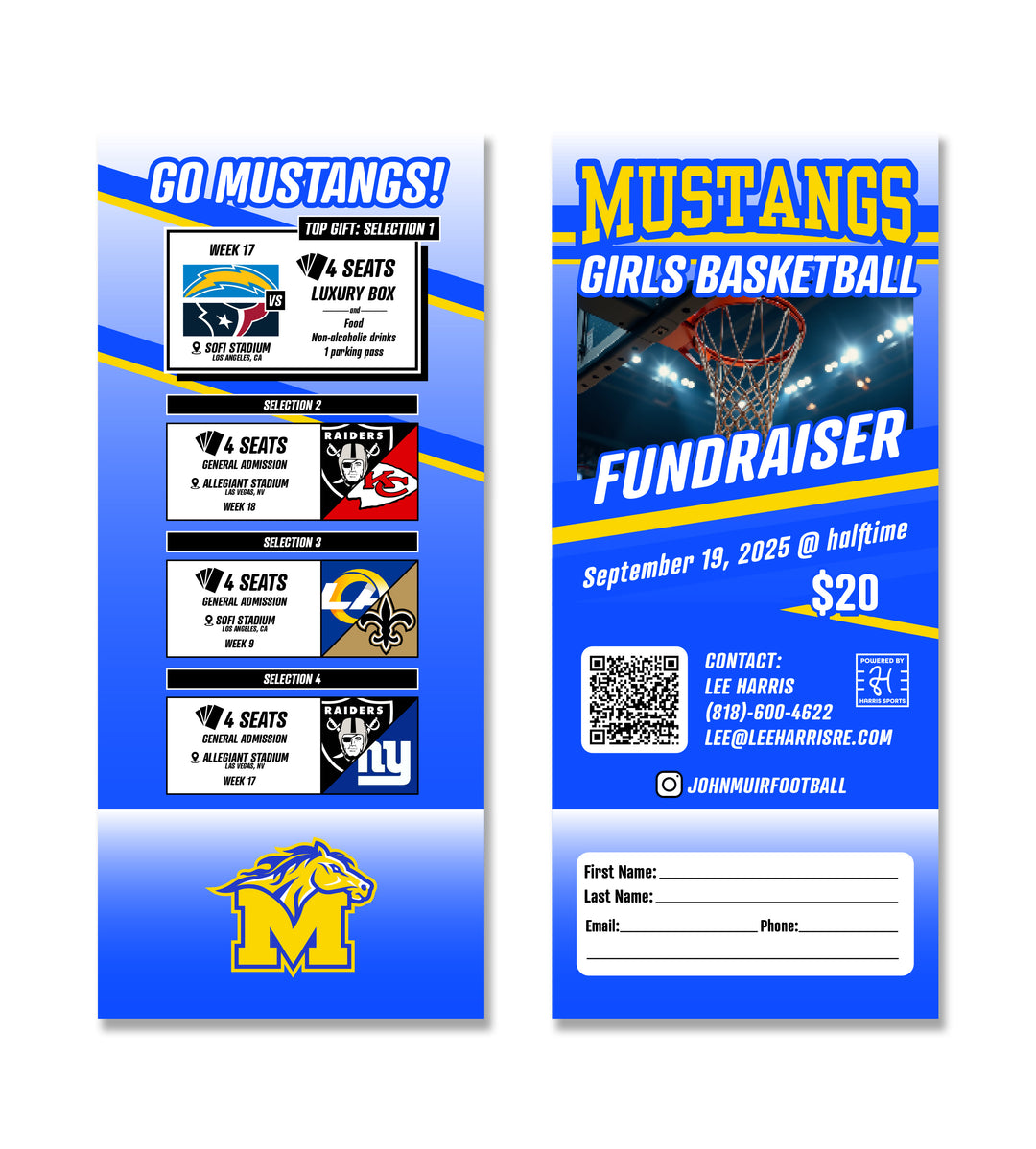 Mustangs Girls Basketball Ticket