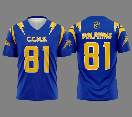 C.C.M.S. Dolphins Flag Football Uniforms